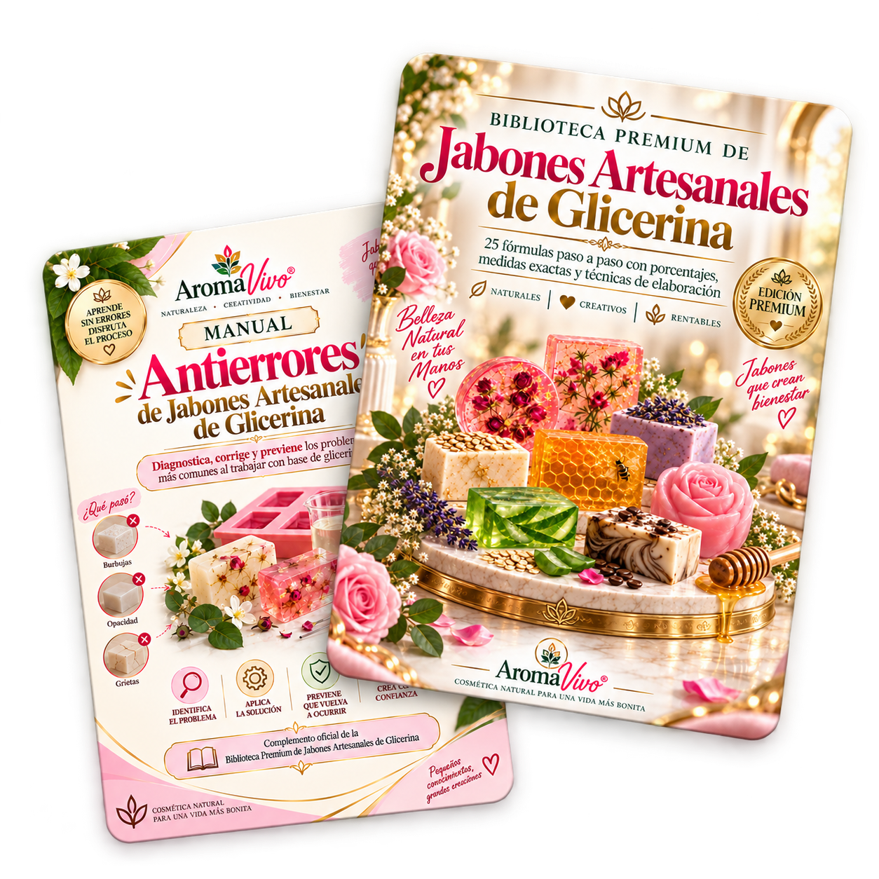 Biblioteca Premium de Jabones Artesanales de Glicerina junto al Manual Antierrores